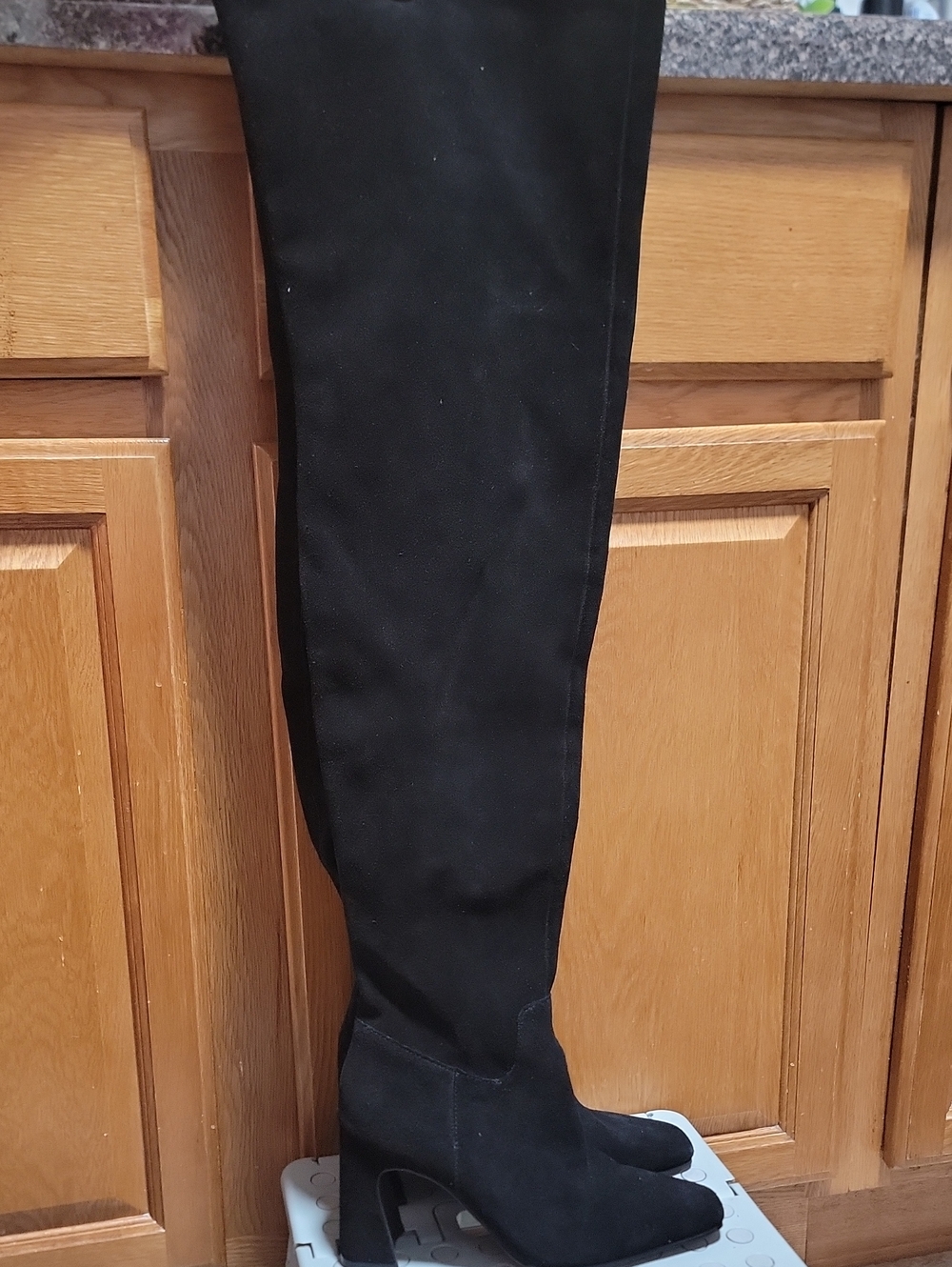 Steve Madden Women’s Black Over-the-Knee Stretch Boots Size 6